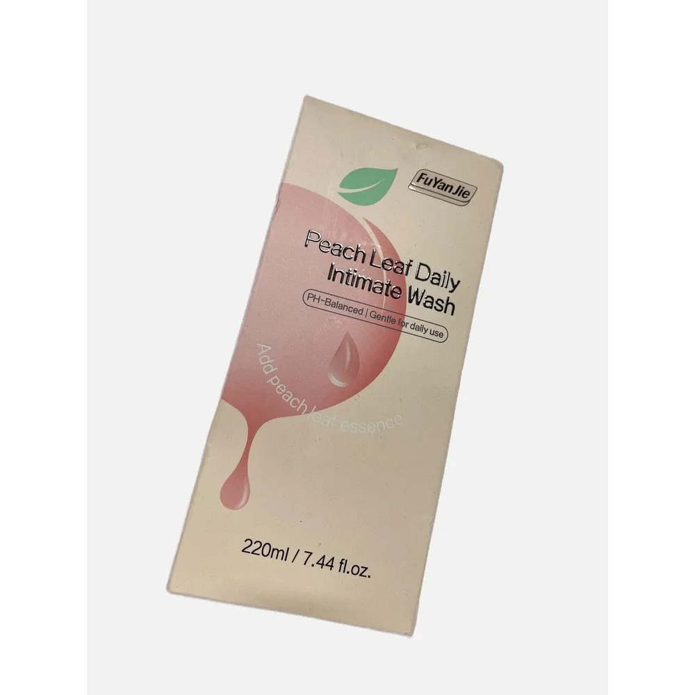 FuYanJie Intimate Wash Women 220ml Pink Peach Leaf Essence PH-Balanced Gentle